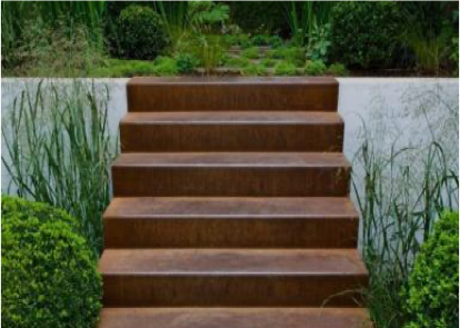 Escalier exterieur corten